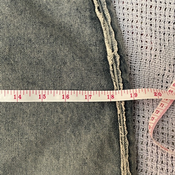 TOPSHOP BRAND HAYDEN FRINGE TRIMMED MID-LONG JEAN DENIM PENCIL SKIRT M - Picture 10 of 12